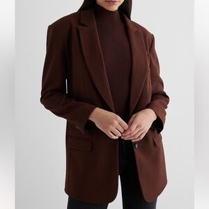 NEW Express Twill Oversized Boyfriend Blazer
